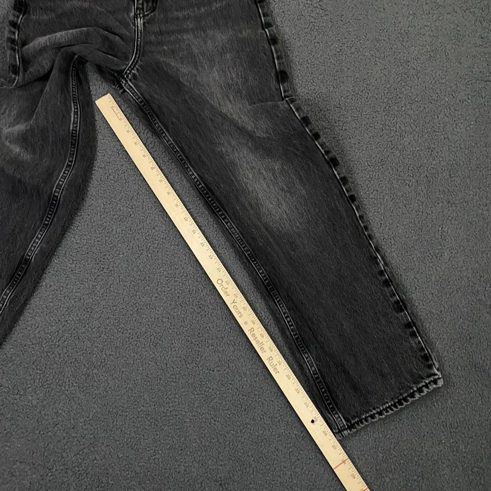 We The Free People Frank Dad Jean size 25 Black Relaxed Dark Wash Denim